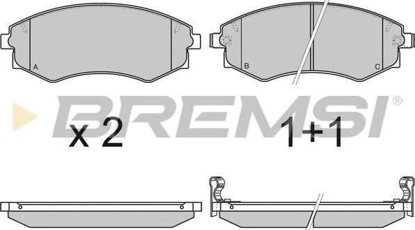 Bremsi BP2941 - Kit pastiglie freno, Freno a disco autozon.pro