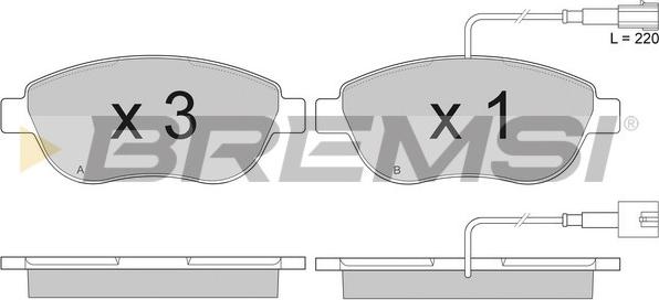 Bremsi BP2943 - Kit pastiglie freno, Freno a disco autozon.pro