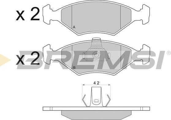 Bremsi BP2959 - Kit pastiglie freno, Freno a disco autozon.pro