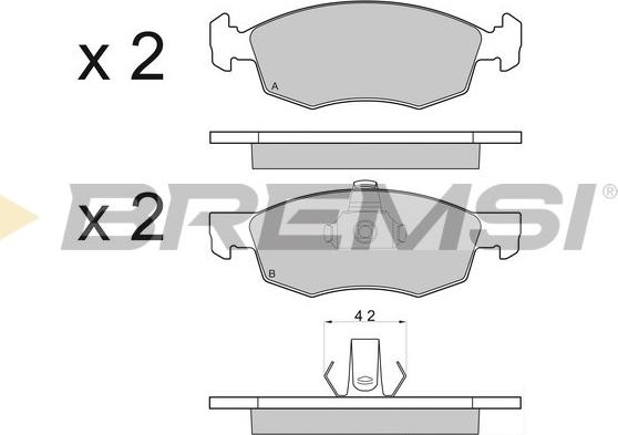 Bremsi BP2951 - Kit pastiglie freno, Freno a disco autozon.pro