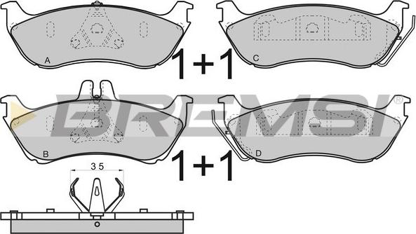 Bremsi BP2969 - Kit pastiglie freno, Freno a disco autozon.pro