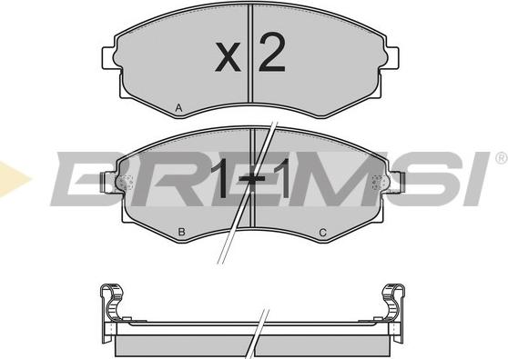 Bremsi BP2964 - Kit pastiglie freno, Freno a disco autozon.pro