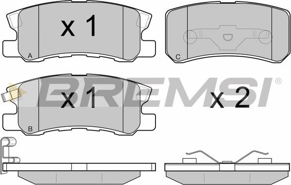 Bremsi BP2965 - Kit pastiglie freno, Freno a disco autozon.pro