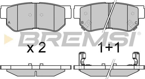 Bremsi BP2966 - Kit pastiglie freno, Freno a disco autozon.pro