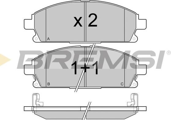 Bremsi BP2968 - Kit pastiglie freno, Freno a disco autozon.pro