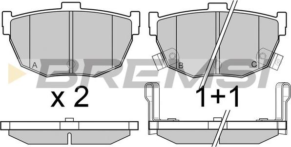 Bremsi BP2967 - Kit pastiglie freno, Freno a disco autozon.pro