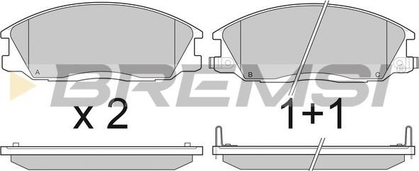 Bremsi BP2909 - Kit pastiglie freno, Freno a disco autozon.pro