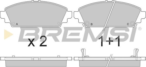 Bremsi BP2904 - Kit pastiglie freno, Freno a disco autozon.pro