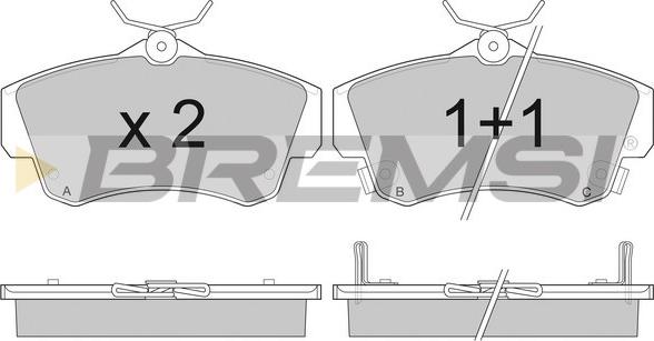 Bremsi BP2908 - Kit pastiglie freno, Freno a disco autozon.pro