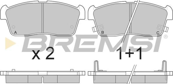 Bremsi BP2902 - Kit pastiglie freno, Freno a disco autozon.pro