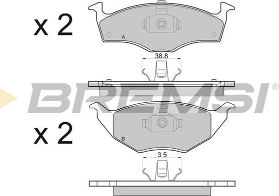 Bremsi BP2914 - Kit pastiglie freno, Freno a disco autozon.pro