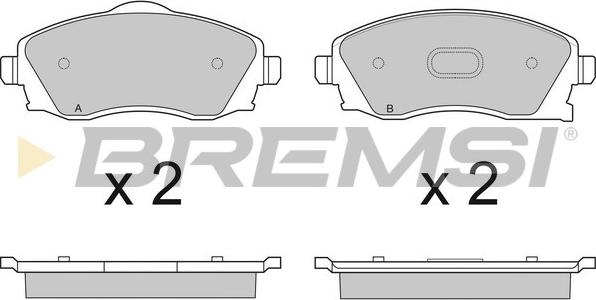 Bremsi BP2915 - Kit pastiglie freno, Freno a disco autozon.pro