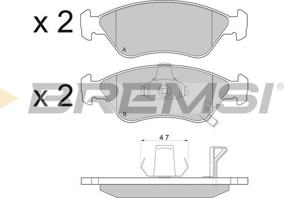 Bremsi BP2910 - Kit pastiglie freno, Freno a disco autozon.pro