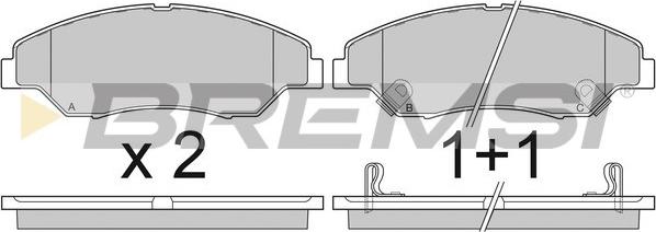 Bremsi BP2911 - Kit pastiglie freno, Freno a disco autozon.pro