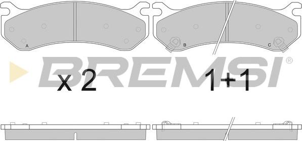 Bremsi BP2918 - Kit pastiglie freno, Freno a disco autozon.pro