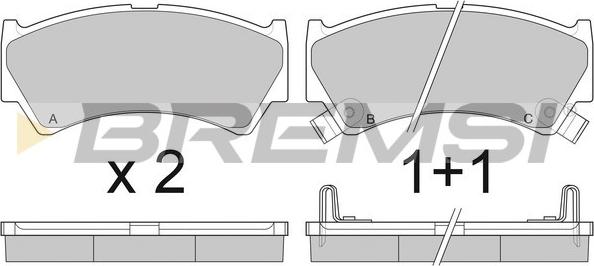 Bremsi BP2913 - Kit pastiglie freno, Freno a disco autozon.pro