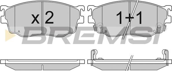 Bremsi BP2912 - Kit pastiglie freno, Freno a disco autozon.pro