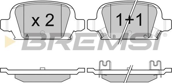 Bremsi BP2987 - Kit pastiglie freno, Freno a disco autozon.pro