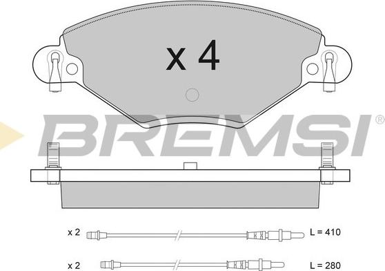 Bremsi BP2939 - Kit pastiglie freno, Freno a disco autozon.pro