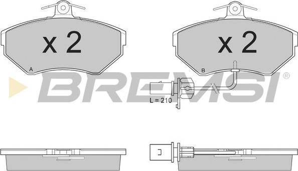 Bremsi BP2935 - Kit pastiglie freno, Freno a disco autozon.pro