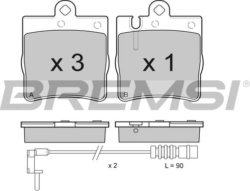 Bremsi BP2936 - Kit pastiglie freno, Freno a disco autozon.pro