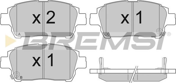 Bremsi BP2931 - Kit pastiglie freno, Freno a disco autozon.pro