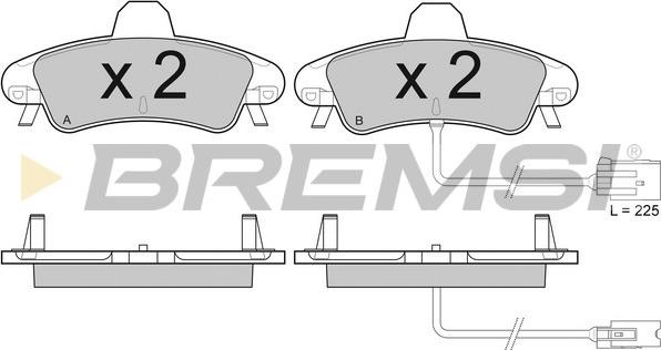 Bremsi BP2932 - Kit pastiglie freno, Freno a disco autozon.pro