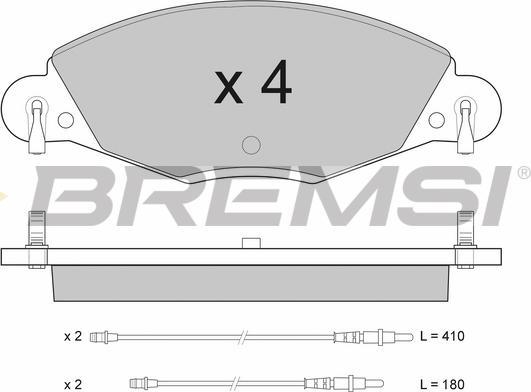 Bremsi BP2937 - Kit pastiglie freno, Freno a disco autozon.pro