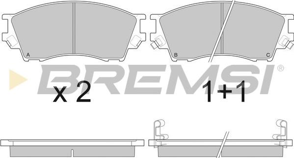 Bremsi BP2923 - Kit pastiglie freno, Freno a disco autozon.pro