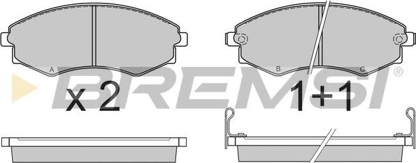 Bremsi BP2494 - Kit pastiglie freno, Freno a disco autozon.pro