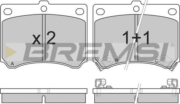 Bremsi BP2491 - Kit pastiglie freno, Freno a disco autozon.pro