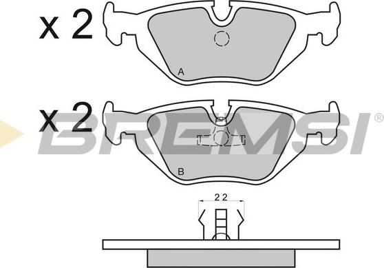 Bremsi BP2498 - Kit pastiglie freno, Freno a disco autozon.pro