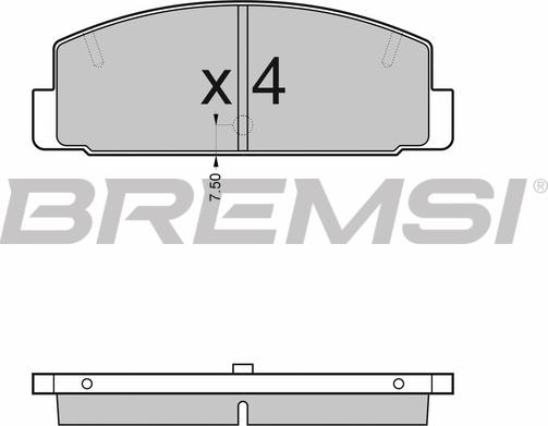 Bremsi BP2448 - Kit pastiglie freno, Freno a disco autozon.pro