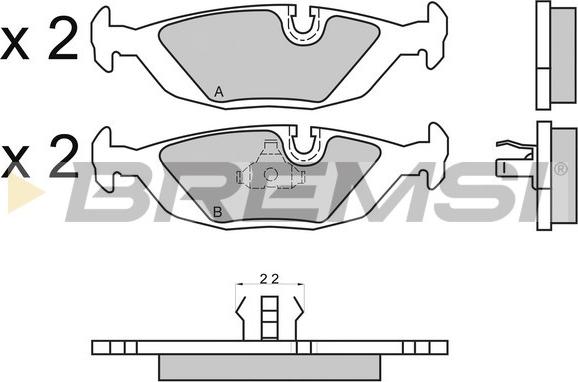 Bremsi BP2456 - Kit pastiglie freno, Freno a disco autozon.pro