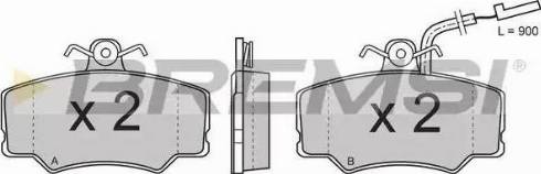 Bremsi BP2458 - Kit pastiglie freno, Freno a disco autozon.pro