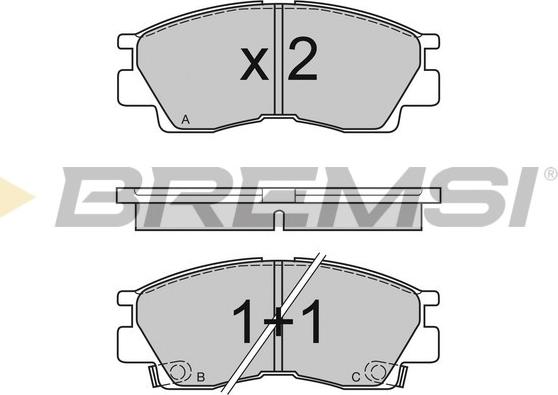 Bremsi BP2453 - Kit pastiglie freno, Freno a disco autozon.pro