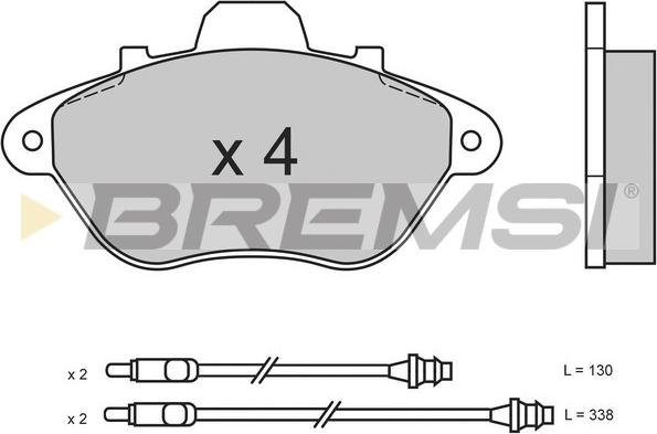 Bremsi BP2465 - Kit pastiglie freno, Freno a disco autozon.pro