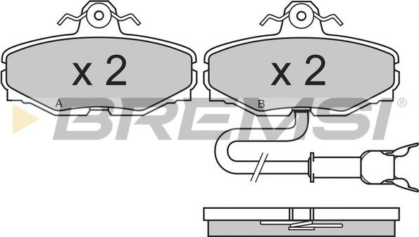 Bremsi BP2467 - Kit pastiglie freno, Freno a disco autozon.pro