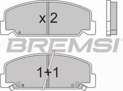 Bremsi BP2406 - Kit pastiglie freno, Freno a disco autozon.pro