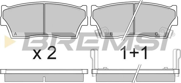 Bremsi BP2419 - Kit pastiglie freno, Freno a disco autozon.pro