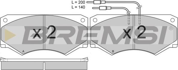 Bremsi BP2416 - Kit pastiglie freno, Freno a disco autozon.pro