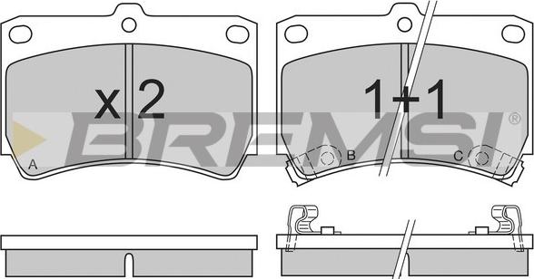 Bremsi BP2489 - Kit pastiglie freno, Freno a disco autozon.pro