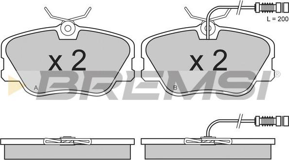 Bremsi BP2485 - Kit pastiglie freno, Freno a disco autozon.pro