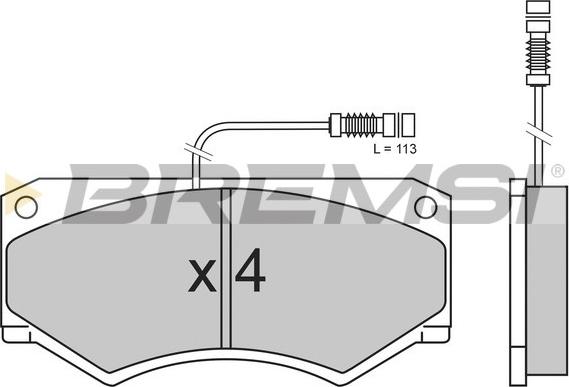 Bremsi BP2486 - Kit pastiglie freno, Freno a disco autozon.pro