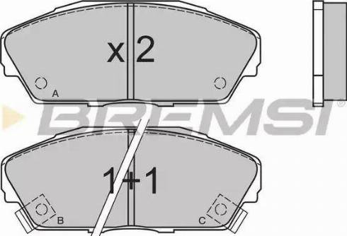 Bremsi BP2480 - Kit pastiglie freno, Freno a disco autozon.pro