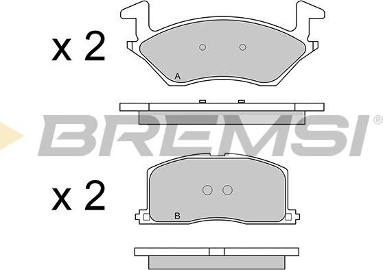 Bremsi BP2481 - Kit pastiglie freno, Freno a disco autozon.pro