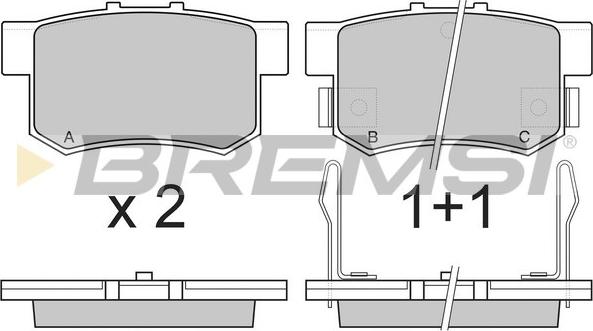 Bremsi BP2483 - Kit pastiglie freno, Freno a disco autozon.pro