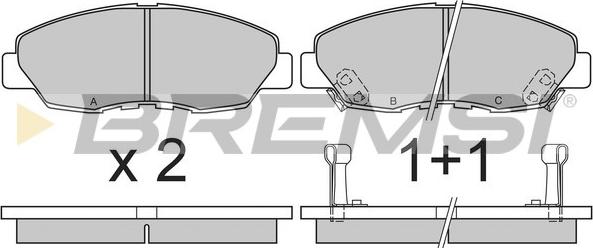 Bremsi BP2482 - Kit pastiglie freno, Freno a disco autozon.pro