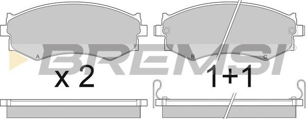 Bremsi BP2439 - Kit pastiglie freno, Freno a disco autozon.pro