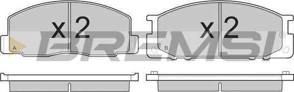 Bremsi BP2435 - Kit pastiglie freno, Freno a disco autozon.pro